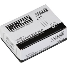 Шпильки офісні кольорові 34 мм 100 штук Buromax BM.5251, 922755